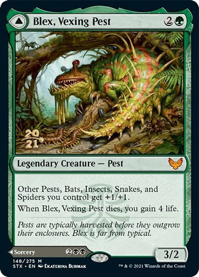 Blex, Vexing Pest // Search for Blex [Strixhaven: School of Mages Prerelease Promos] | GnG Games