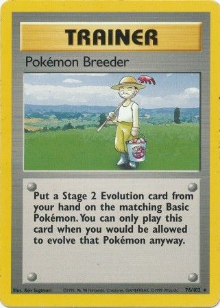 Pokemon Breeder (76/102) [Base Set Unlimited] | GnG Games