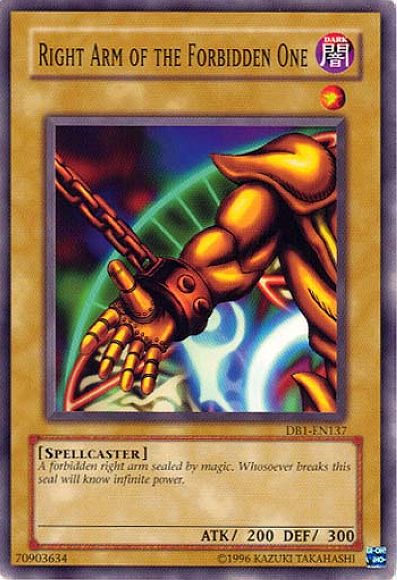 Right Arm of the Forbidden One [DB1-EN137] Common | GnG Games