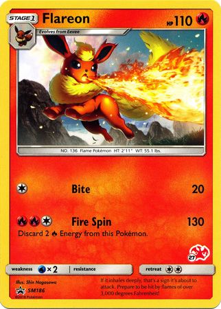 Flareon (SM186) (Charizard Stamp #27) [Battle Academy 2020] | GnG Games