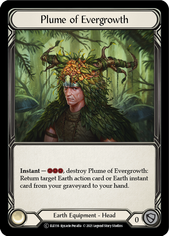 Plume of Evergrowth [U-ELE116] Unlimited Rainbow Foil | GnG Games