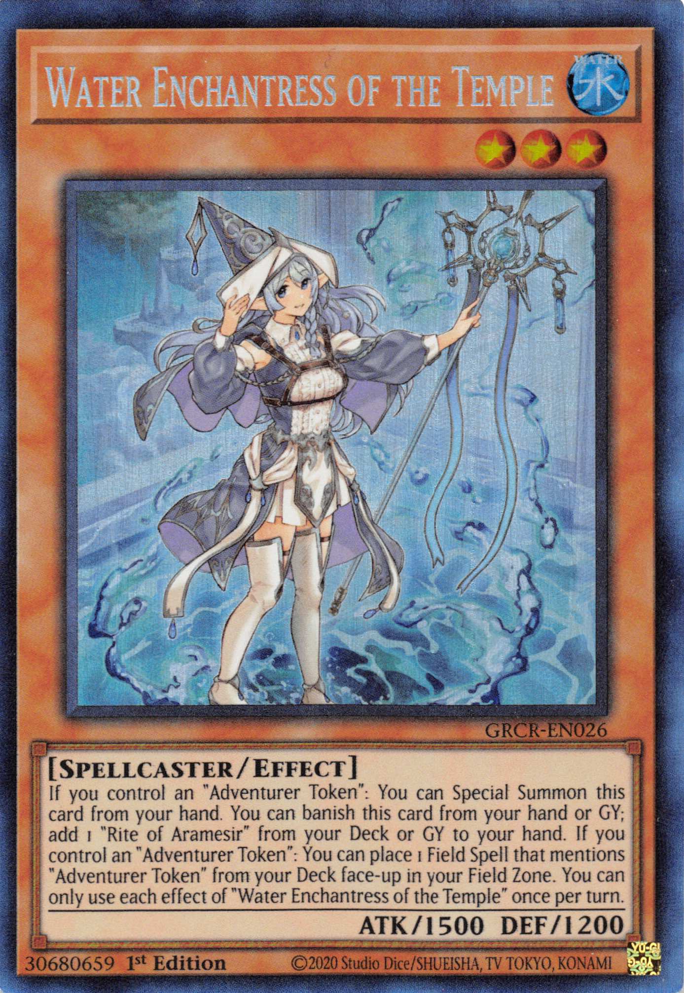 Water Enchantress of the Temple [GRCR-EN026] Collector's Rare | GnG Games