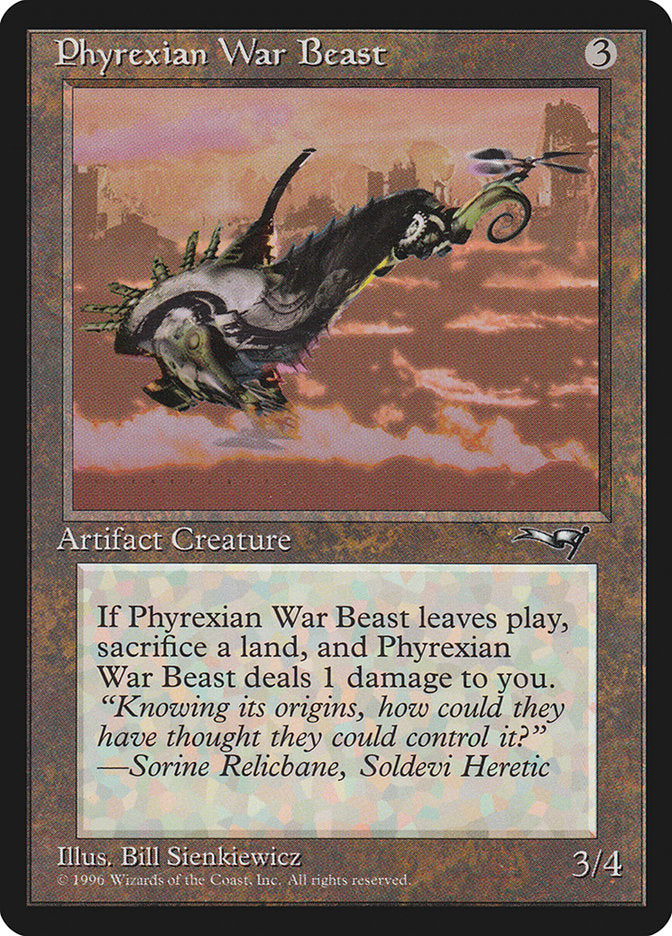 Phyrexian War Beast (Signature on Left) [Alliances] | GnG Games