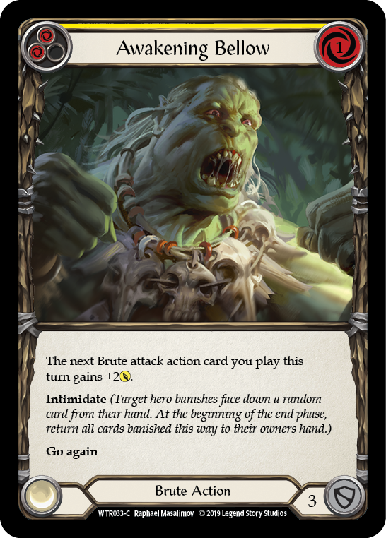 Awakening Bellow (Yellow) [WTR033-C] Alpha Print Rainbow Foil | GnG Games