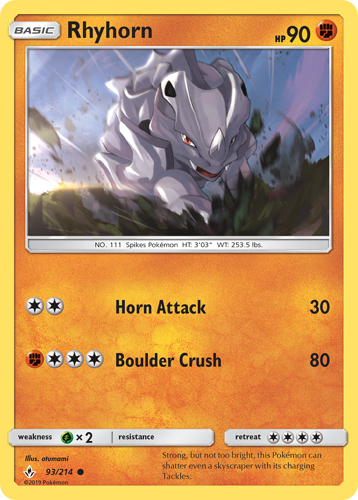 Rhyhorn (93/214) [Sun & Moon: Unbroken Bonds] | GnG Games