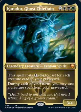 Karador, Ghost Chieftain (Foil Etched) [Commander Legends] | GnG Games