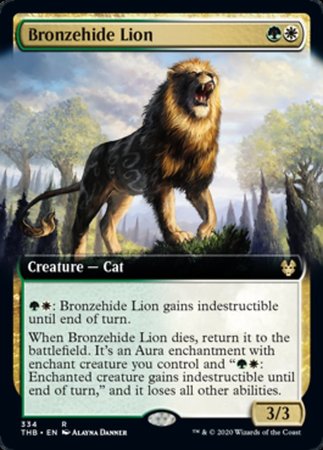 Bronzehide Lion (Extended Art) [Theros Beyond Death] | GnG Games