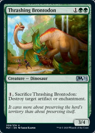 Thrashing Brontodon [Core Set 2021] | GnG Games