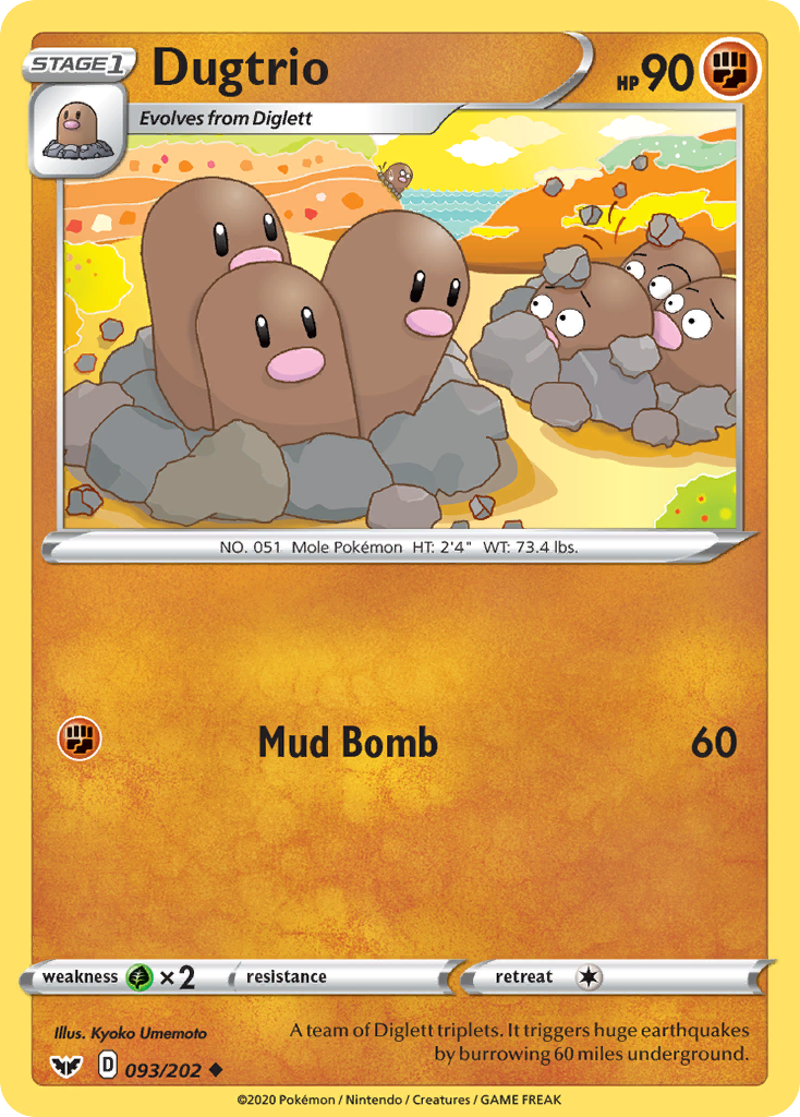 Dugtrio (093/202) [Sword & Shield: Base Set] | GnG Games