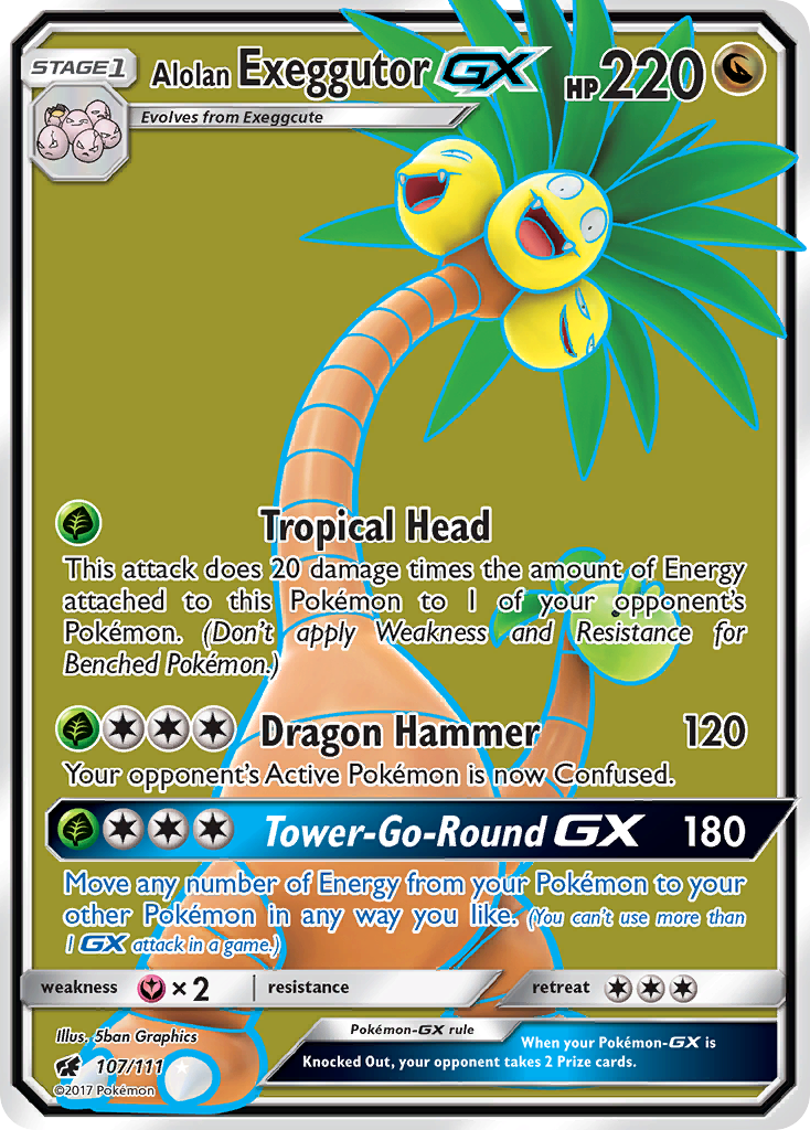 Alolan Exeggutor GX (107/111) [Sun & Moon: Crimson Invasion] | GnG Games