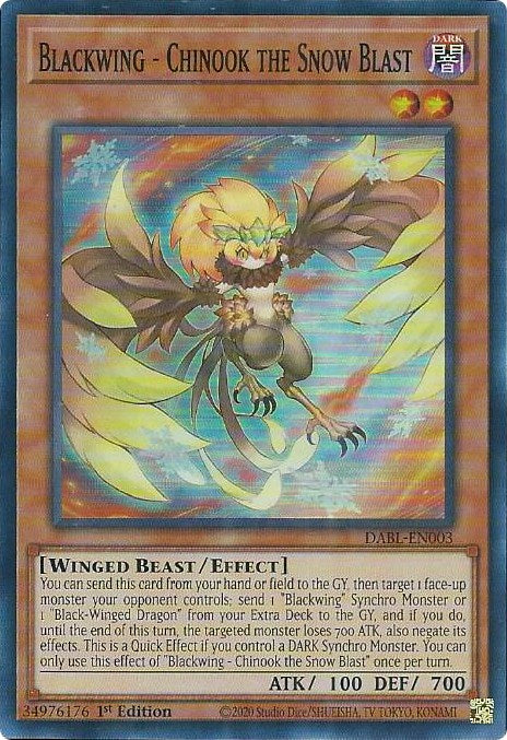 Blackwing - Chinook the Snow Blast [DABL-EN003] Super Rare | GnG Games
