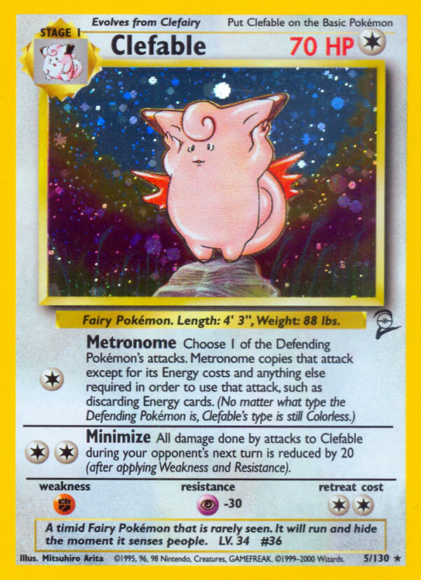 Clefable (5/130) [Base Set 2] | GnG Games