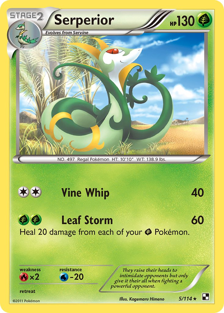 Serperior (5/114) (Cracked Ice Holo) (Theme Deck Exclusive) [Black & White: Base Set] | GnG Games