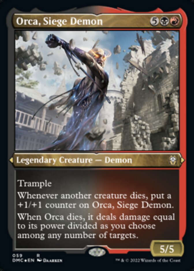 Orca, Siege Demon (Foil Etched) [Dominaria United Commander] | GnG Games