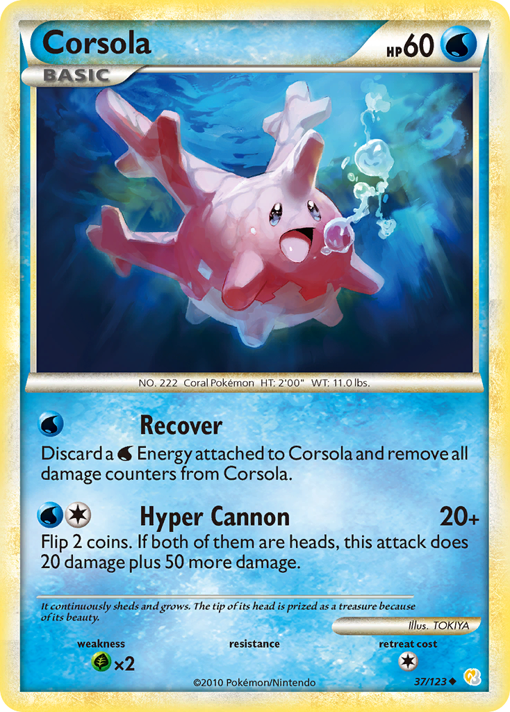 Corsola (37/123) [HeartGold & SoulSilver: Base Set] | GnG Games