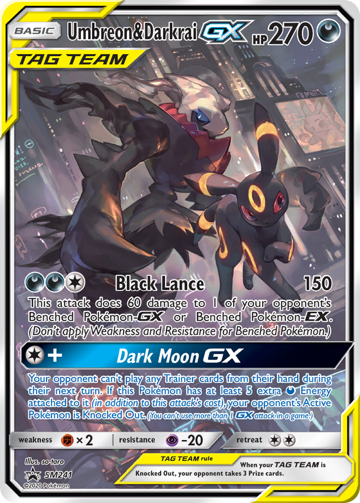 Umbreon & Darkrai GX (SM241) (Jumbo Card) [Sun & Moon: Black Star Promos] | GnG Games