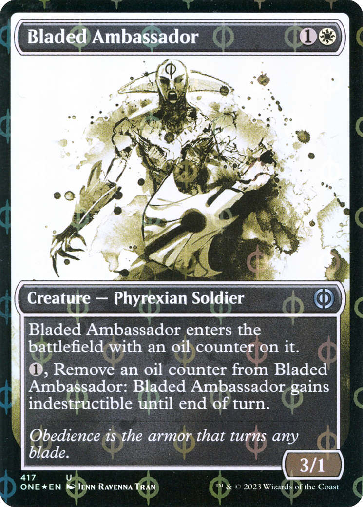 Bladed Ambassador (Showcase Ichor Step-and-Compleat Foil) [Phyrexia: All Will Be One] | GnG Games