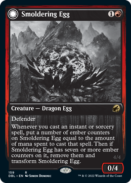 Smoldering Egg // Ashmouth Dragon [Innistrad: Double Feature] | GnG Games