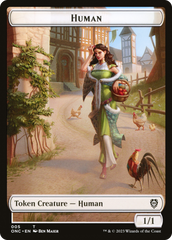 Human // Spirit Double-Sided Token [Phyrexia: All Will Be One Commander Tokens] | GnG Games