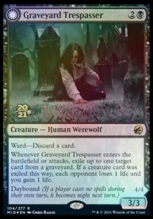 Graveyard Trespasser // Graveyard Glutton [Innistrad: Midnight Hunt Prerelease Promos] | GnG Games