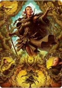 Nissa of Shadowed Boughs 2 Art Card [Zendikar Rising Art Series] | GnG Games