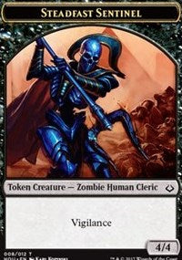 Steadfast Sentinel // Zombie Double-sided Token [Hour of Devastation Tokens] | GnG Games