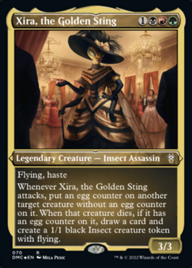 Xira, the Golden Sting (Foil Etched) [Dominaria United Commander] | GnG Games