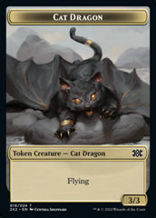 Cat Dragon // Spirit Double-sided Token [Double Masters 2022 Tokens] | GnG Games