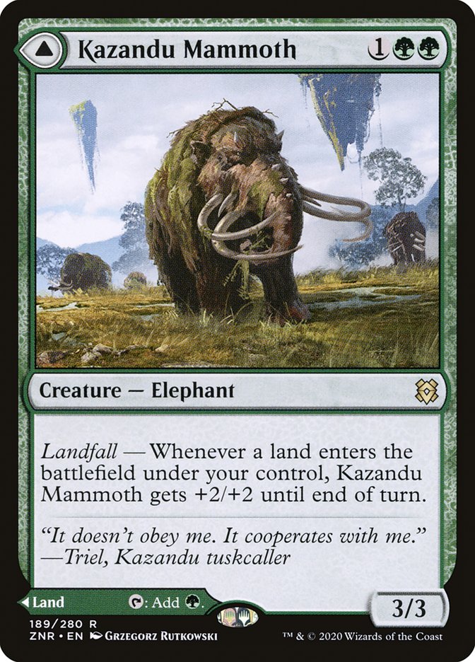 Kazandu Mammoth // Kazandu Valley [Zendikar Rising] | GnG Games