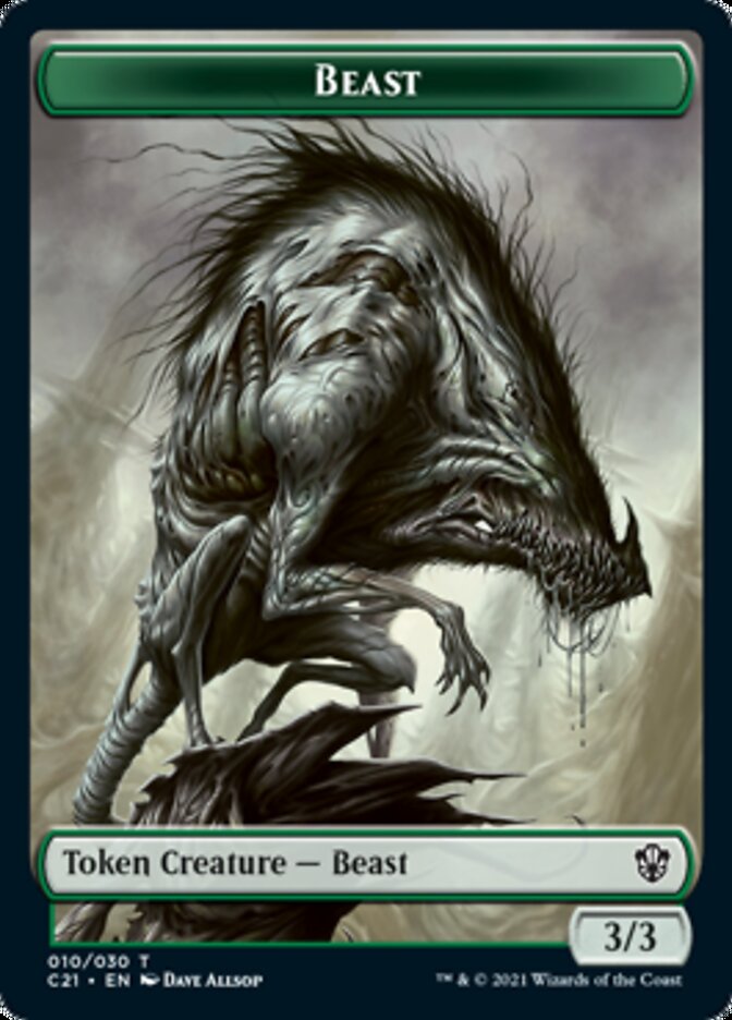 Beast (010) // Fish Token [Commander 2021 Tokens] | GnG Games