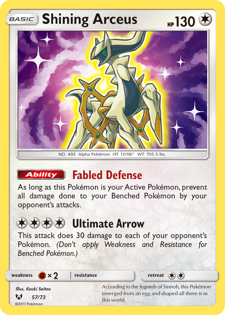 Shining Arceus (57/73) [Sun & Moon: Shining Legends] | GnG Games