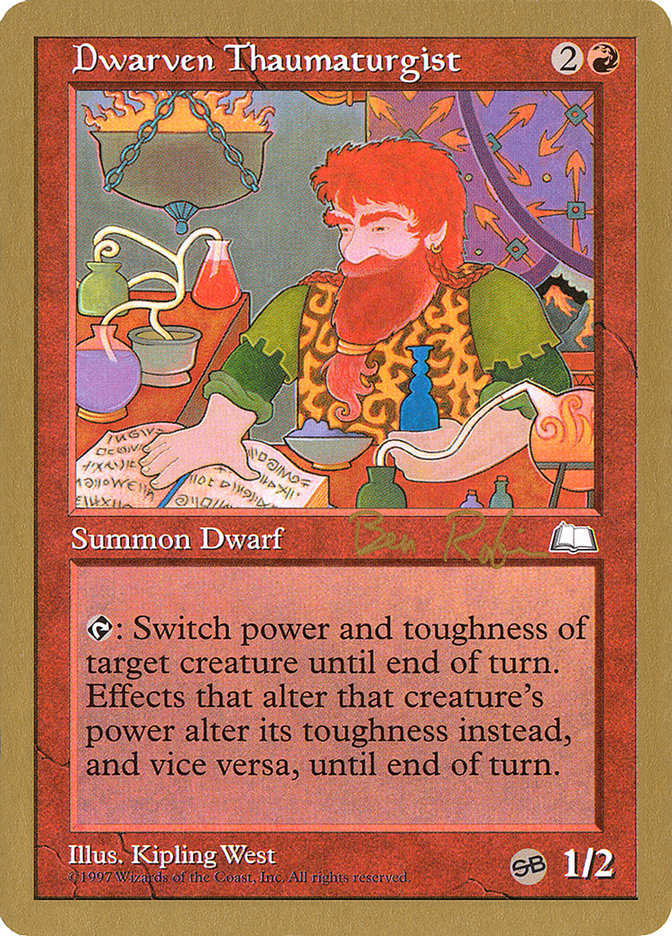 Dwarven Thaumaturgist (Ben Rubin) (SB) [World Championship Decks 1998] | GnG Games