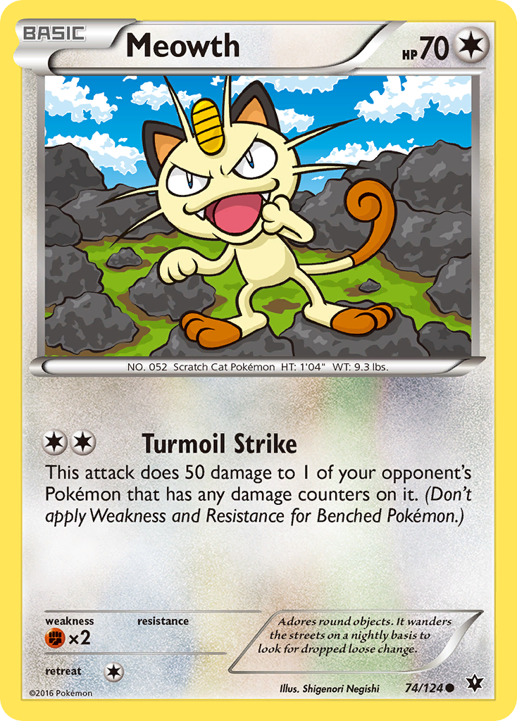 Meowth (74/124) [XY: Fates Collide] | GnG Games