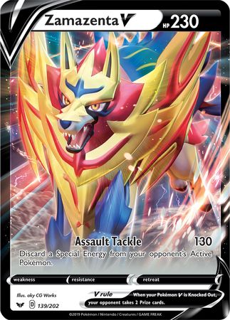 Zamazenta V (139/202) (Jumbo Card) [Sword & Shield: Base Set] | GnG Games