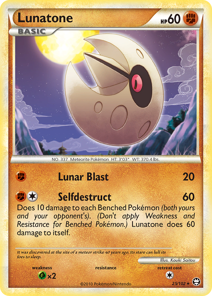 Lunatone (25/102) [HeartGold & SoulSilver: Triumphant] | GnG Games