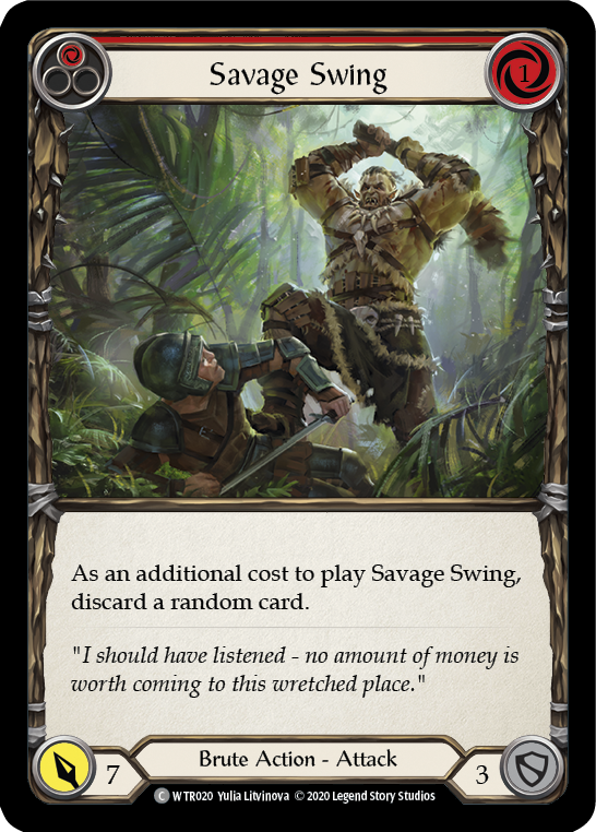 Savage Swing (Red) [U-WTR020] (Welcome to Rathe Unlimited)  Unlimited Rainbow Foil | GnG Games