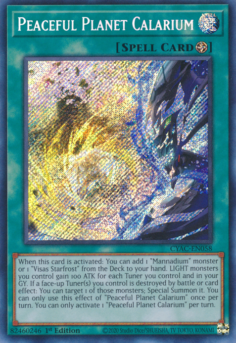 Peaceful Planet Calarium [CYAC-EN058] Secret Rare | GnG Games