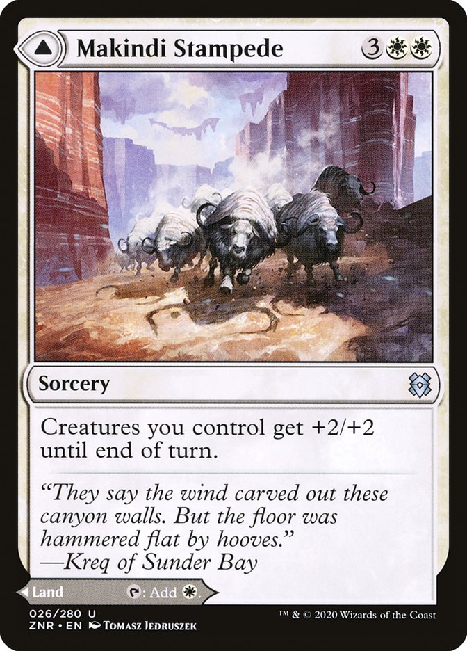 Makindi Stampede // Makindi Mesas [Zendikar Rising] | GnG Games