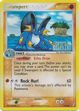 Swampert (27/100) (Stamped) [EX: Crystal Guardians] | GnG Games