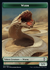 Elf Warrior // Wurm Double-sided Token [Streets of New Capenna Commander Tokens] | GnG Games