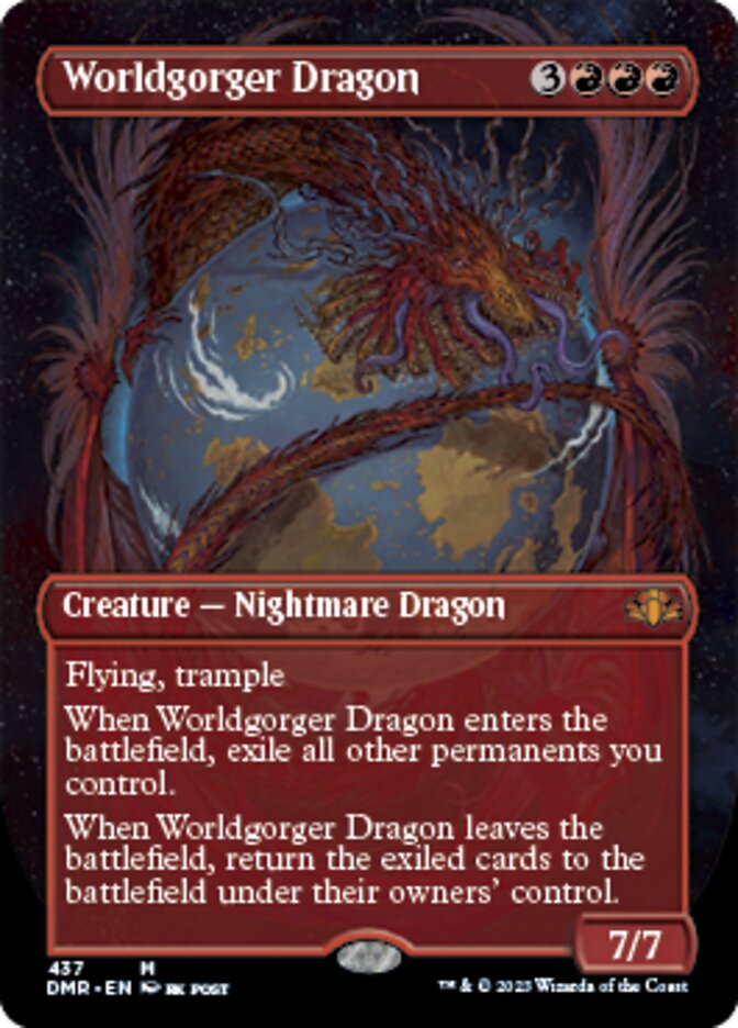 Worldgorger Dragon (Borderless Alternate Art) [Dominaria Remastered] | GnG Games