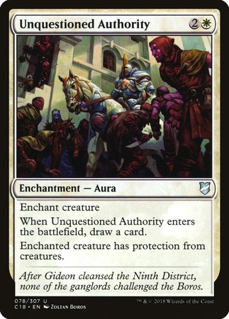 Unquestioned Authority [Commander 2018] | GnG Games