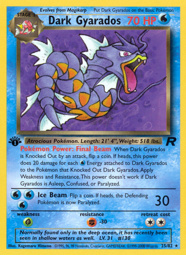 Dark Gyarados (25/82) [Team Rocket 1st Edition] | GnG Games