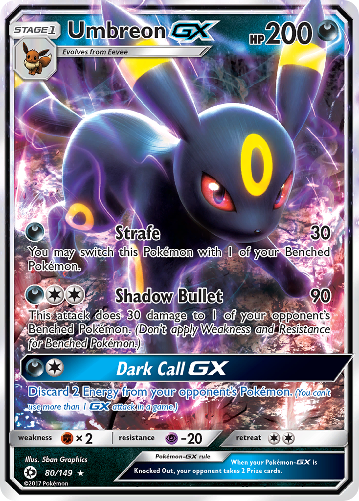 Umbreon GX (80/149) [Sun & Moon: Base Set] | GnG Games