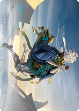Moonfolk Puzzlemaker Art Card [Kamigawa: Neon Dynasty Art Series] | GnG Games
