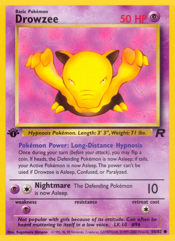 Drowzee (54/82) [Team Rocket 1st Edition] | GnG Games