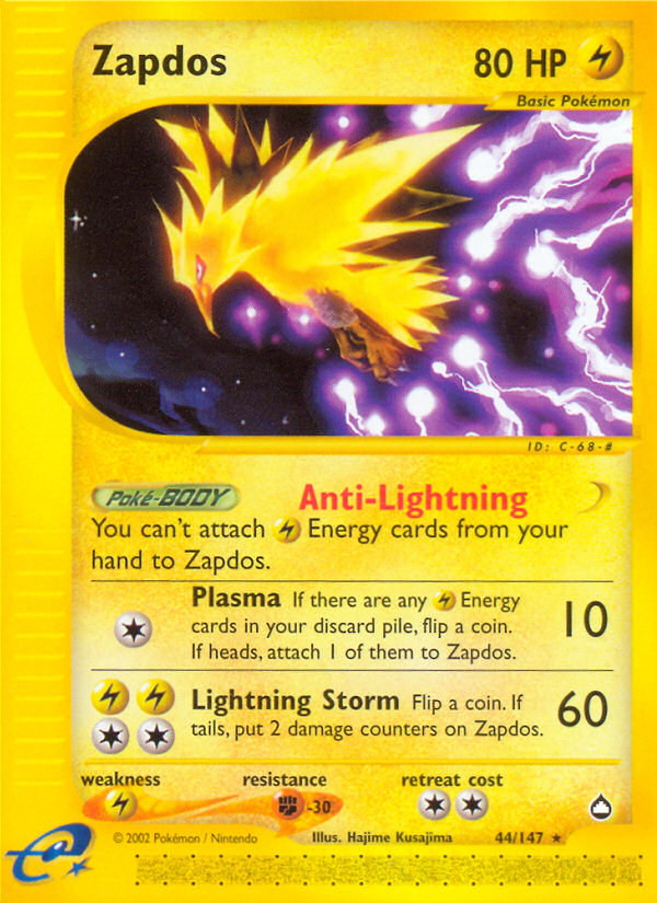 Zapdos (44/147) [Aquapolis] | GnG Games