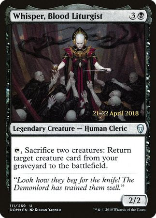 Whisper, Blood Liturgist [Dominaria Promos] | GnG Games