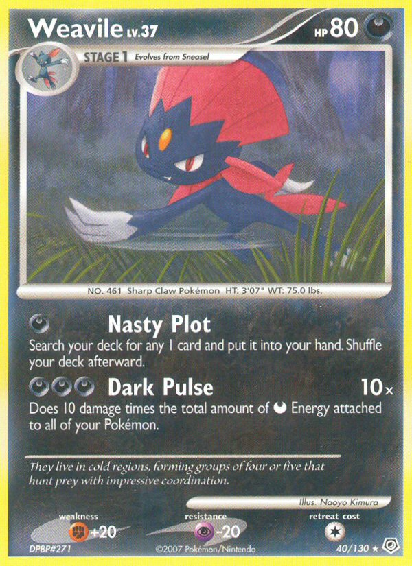 Weavile (40/130) [Diamond & Pearl: Base Set] | GnG Games