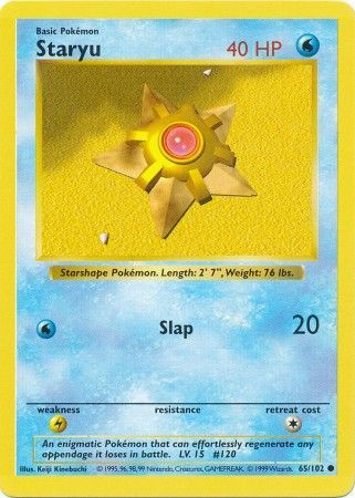 Staryu (65/102) [Base Set Shadowless Unlimited] | GnG Games